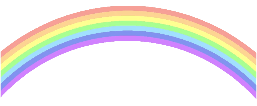 Layered rainbow photo in PNG format