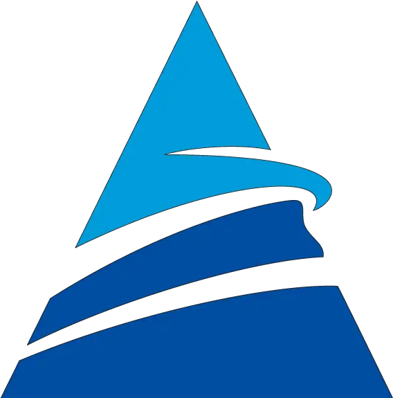 Photo of a teleported blue triangle for making workshop logos