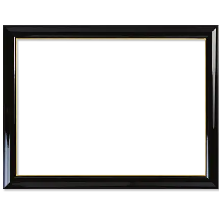Black photo frame and frame with very high quality for ID in Photoshop