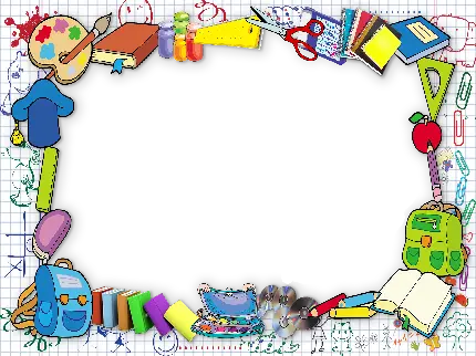 Download photo frame for writing textbook with PNG design pencil and ruler