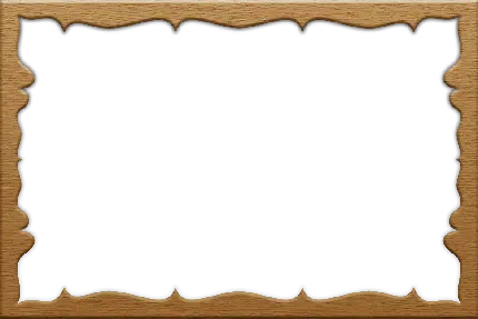 Photo of a wooden frame without background for writing text