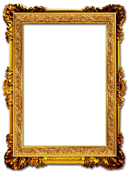Photo frame for editing ‏png with a prominent and golden design