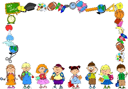 Simple frame for writing text for children and kids without background