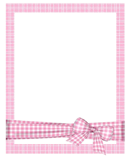 Pink frame with beautiful ribbon for writing girly texts