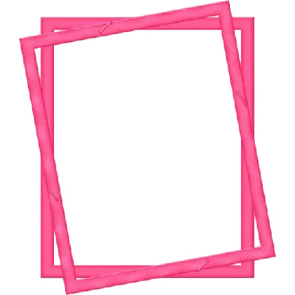 Pink photo frame and frame suitable for writing text