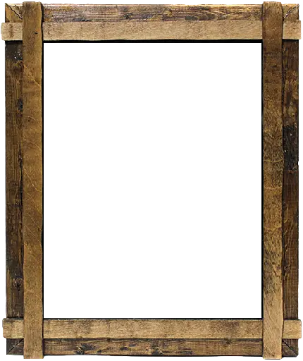Wooden frame without background png for writing text and photos