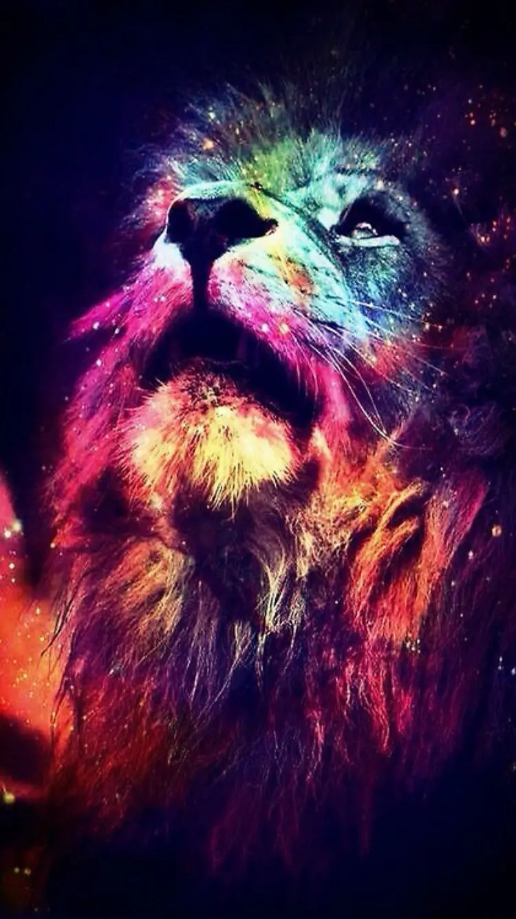 Fantasy lion king of the jungle wallpaper for iPhone background