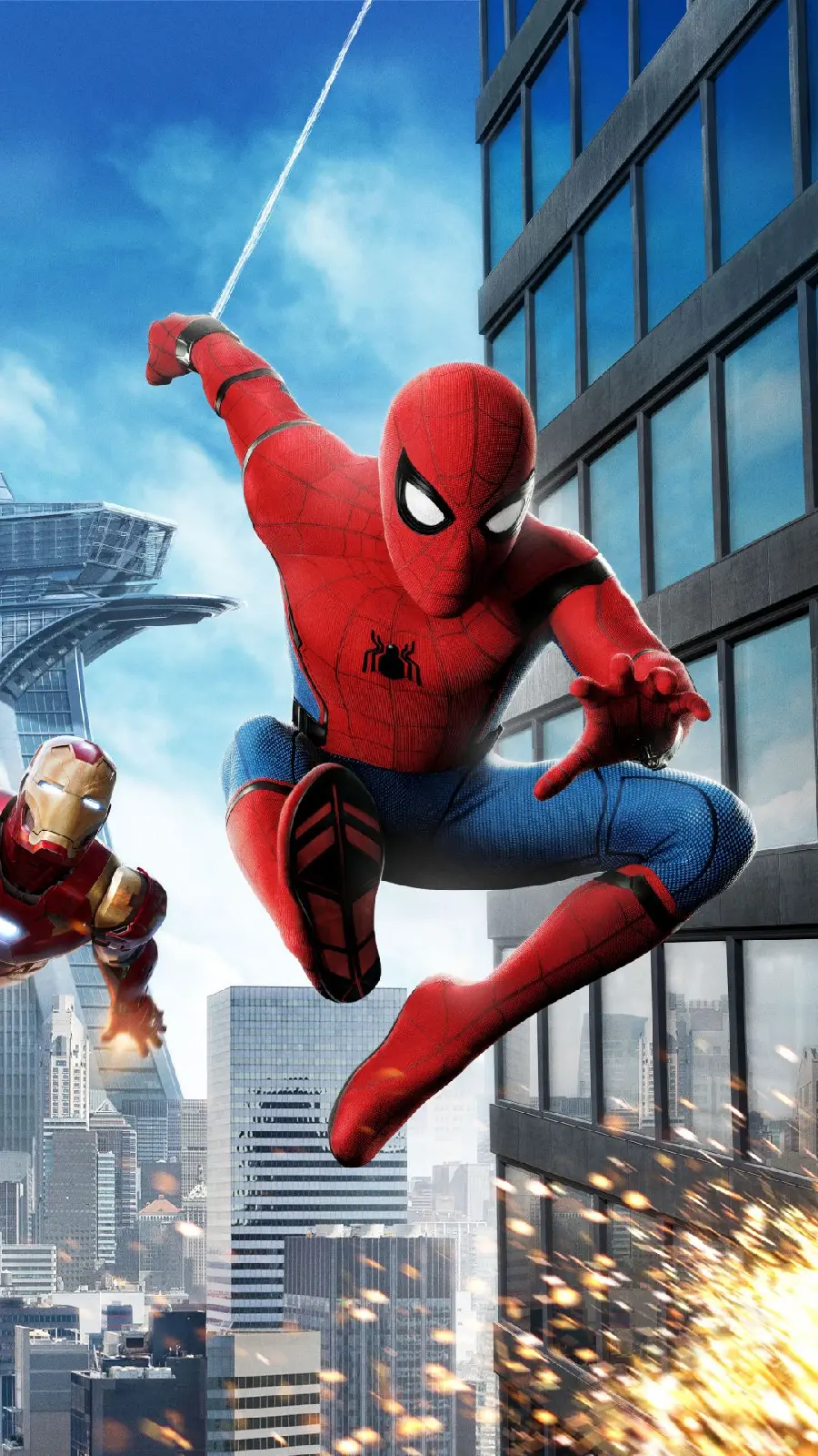 Super cool stock image of Spiderman jumping 