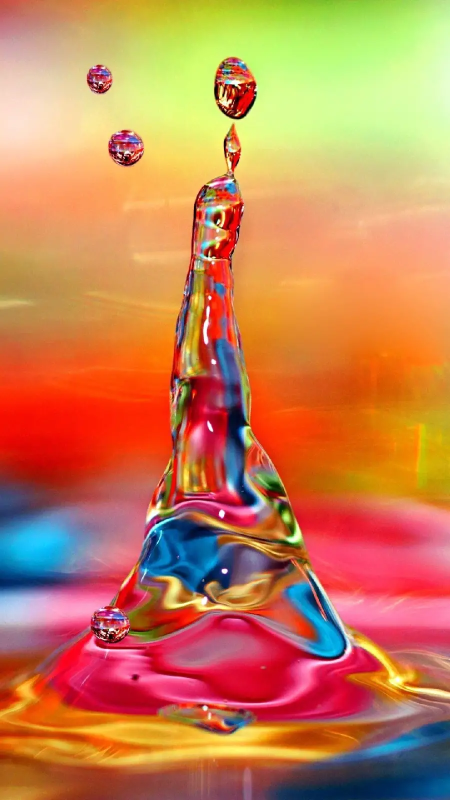 Abstract Water Background on Colorful Happy Screen for Mobile Phone
