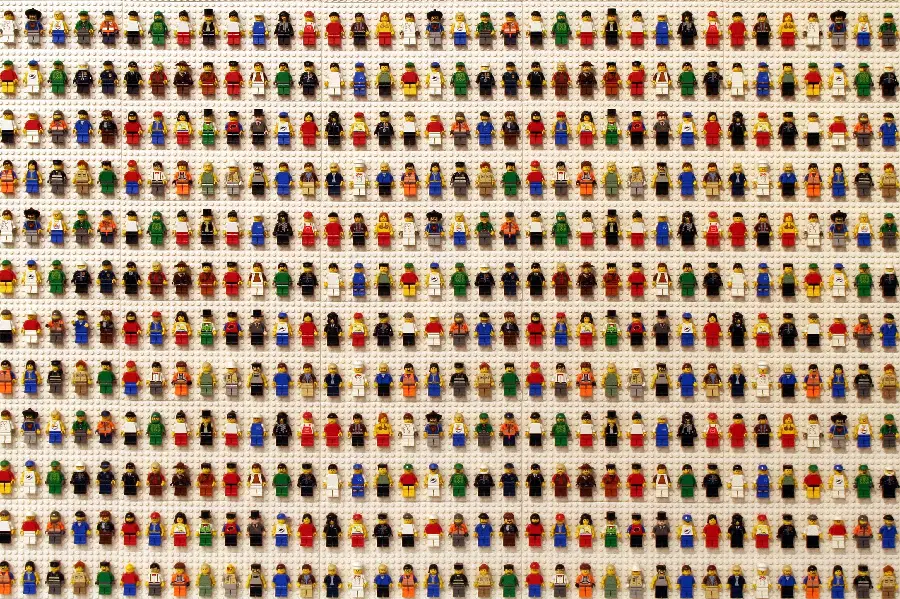 Photo Super cute cartoon characters in Lego form