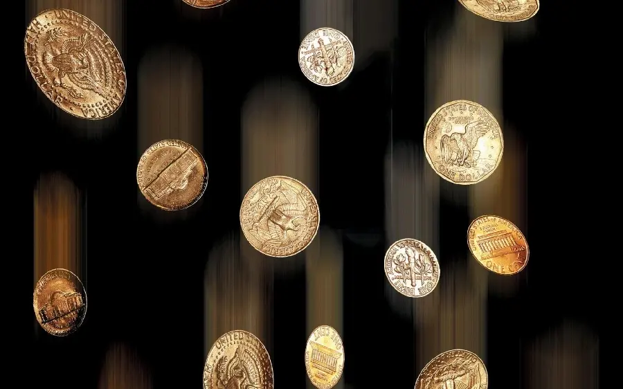 Free and high-quality US dollar gold coin photo full HD 