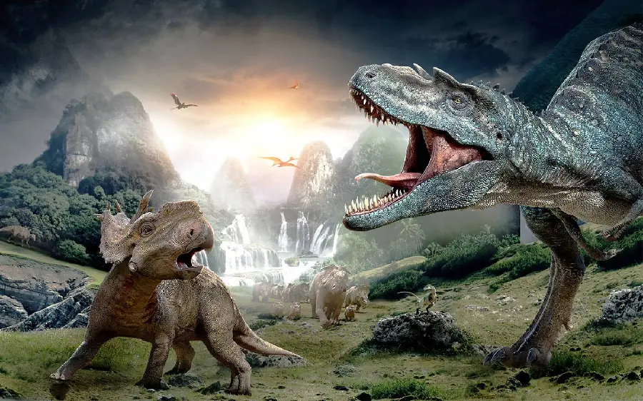 Download the most viewed and real dinosaur war image in full HD quality