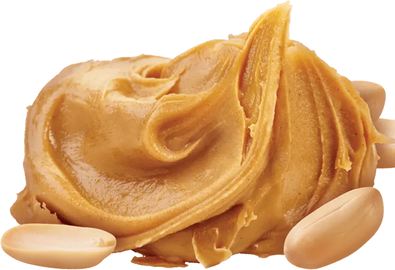 Telephoto of delicious and delicious peanut butter without background