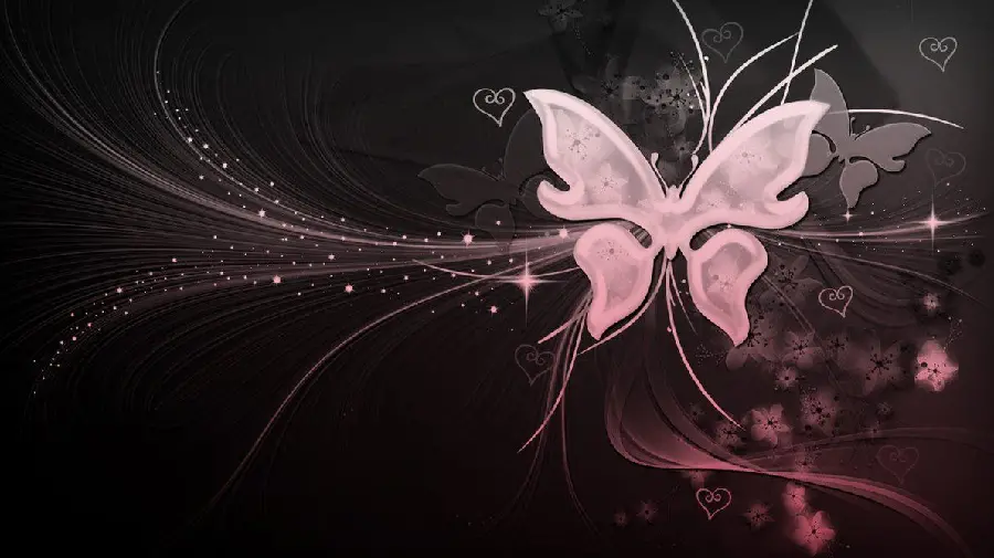 A charming picture of a beautiful pink butterfly with interesting wings 