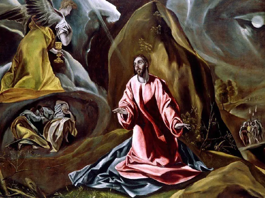 A painting of the Holy Christ by El Greco with excellent quality