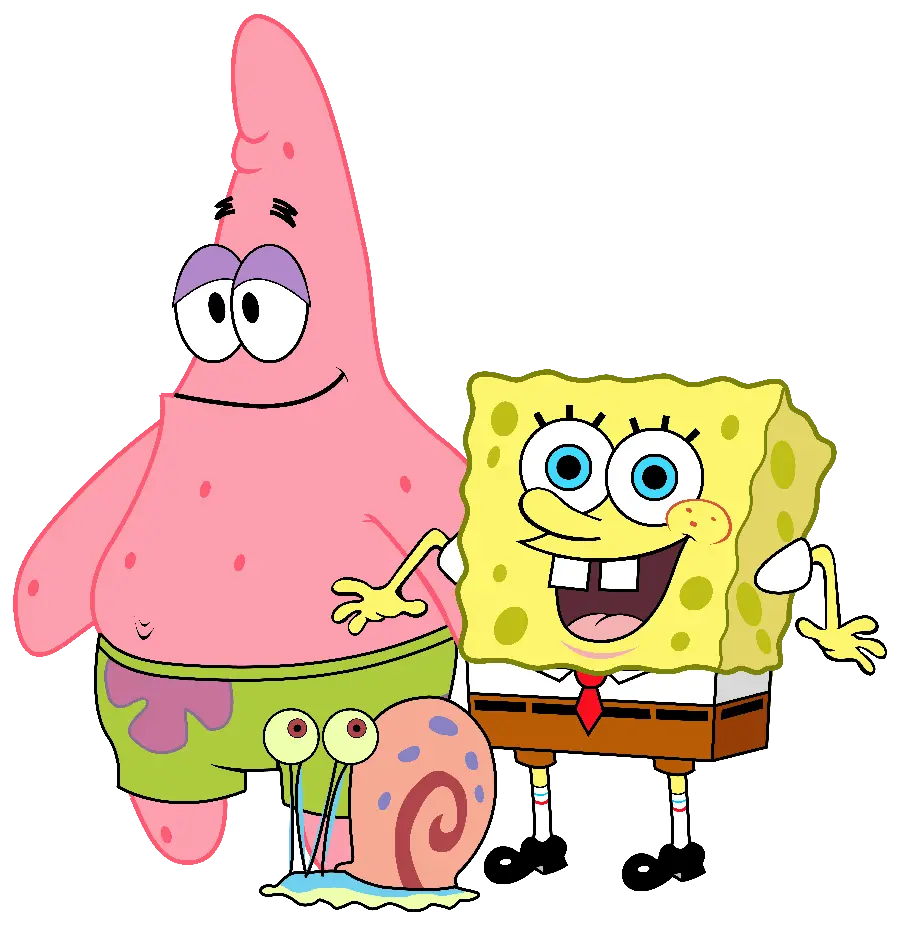 Photo of SpongeBob and his friends teleported in png format