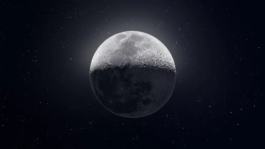 Download a beautiful and interesting photo of the moon in excellent quality