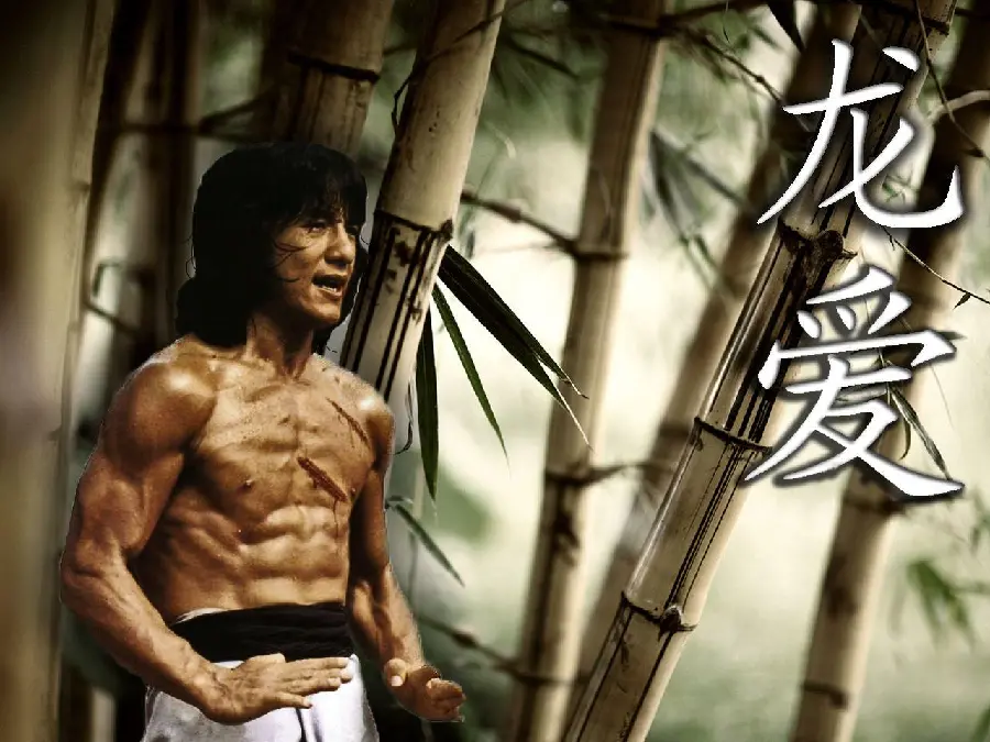Jackie Chan's wallpaper in his first acting experience in the movie Fist of Fury Bruce Lee as a stuntman