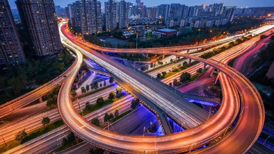 Interesting and beautiful background of a long and winding road