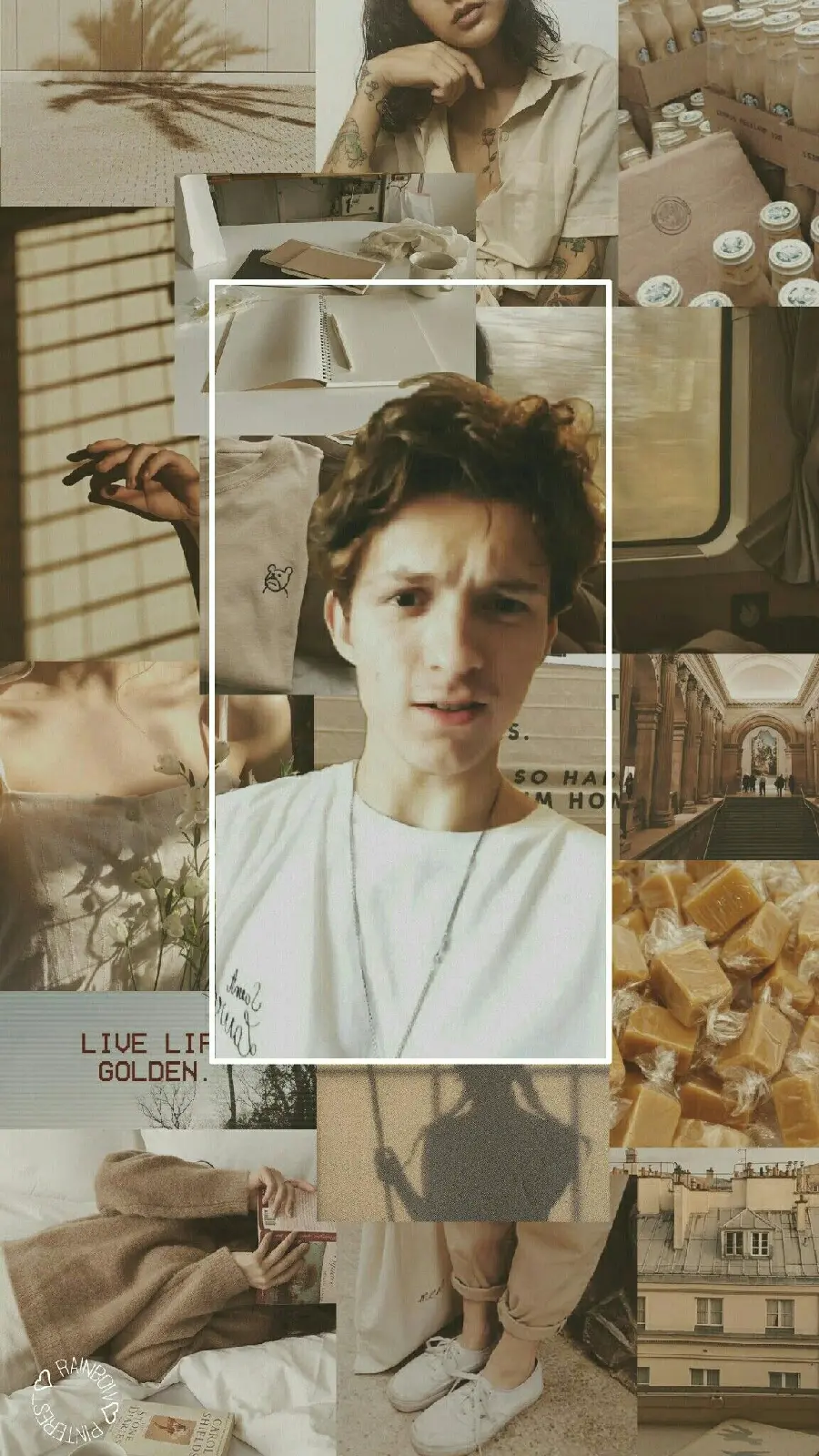 Download an attractive and modern background with the photo of Tom Holland, the most famous English actor 