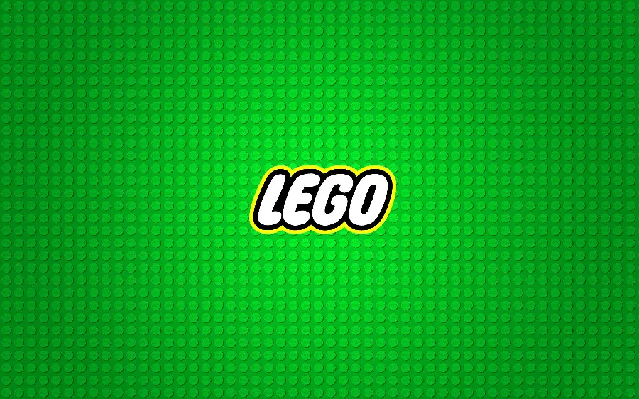Download extraordinary image of the English name of Lego in green