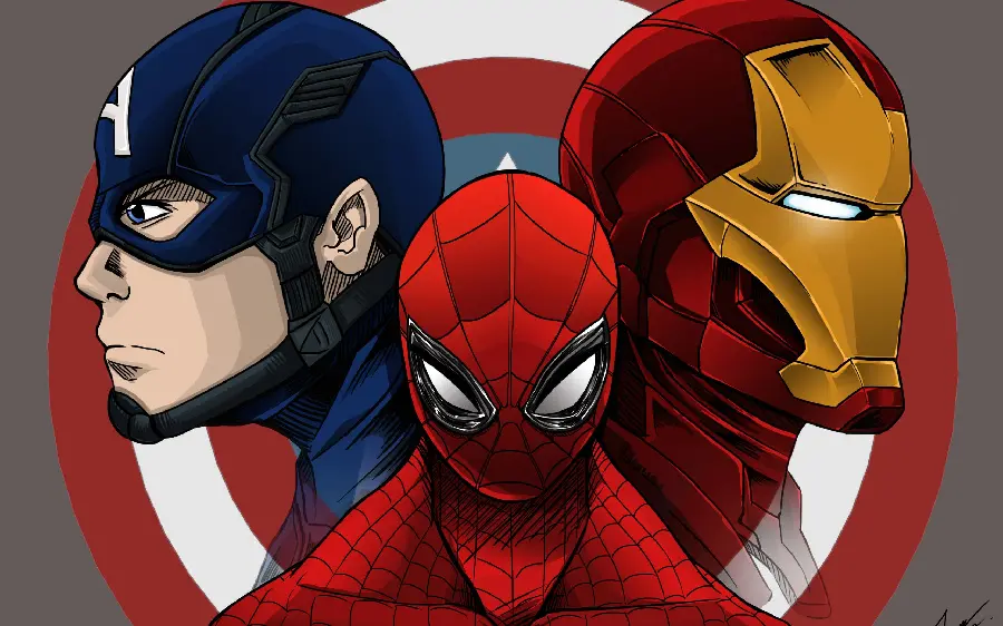 Download Spiderman background Spider-Man and other Marvel heroes 