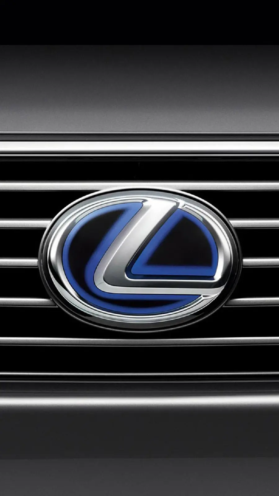 Close-up photo of the Lexus car logo without background for Apple phone profiles and wallpapers 