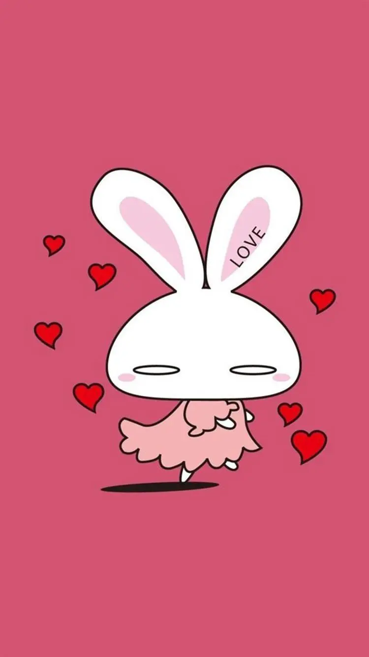 Gogol photo of a lady rabbit with a skirt and little hearts 