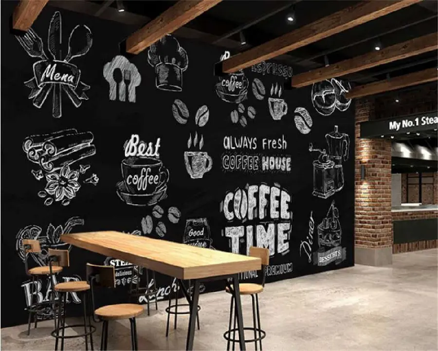 Attractive background of a beautiful and wooden cafe with excellent quality 