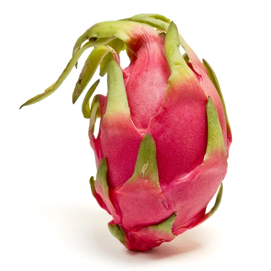 The clearest image of a tropical fruit Pitaya with a white background