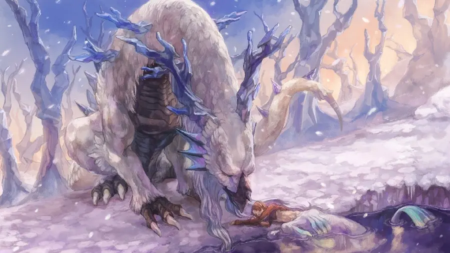 High-quality full HD ice dragon animation design
