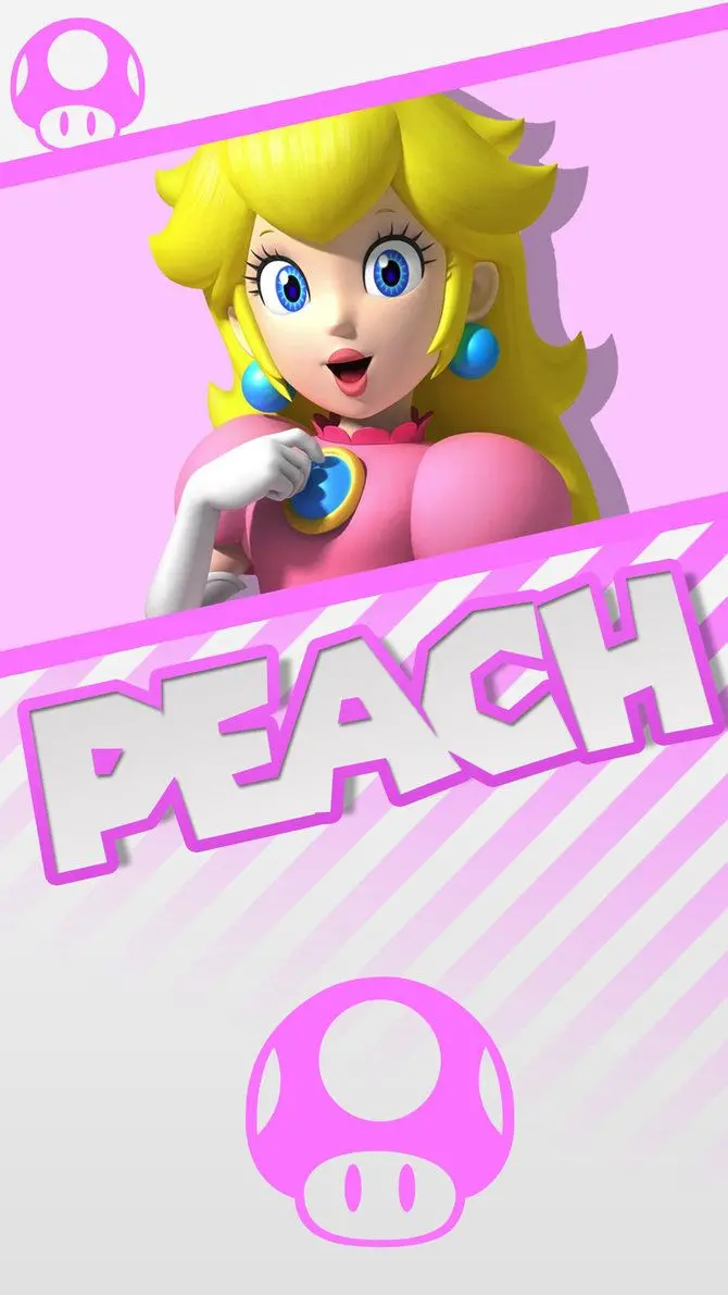 Attractive and fantasy background of Princess Peach with pink background 