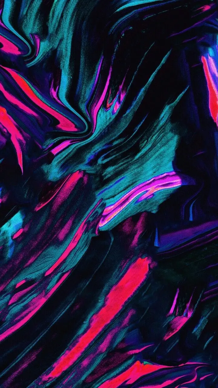 Girly wallpaper with abstract design in blue, pink and black