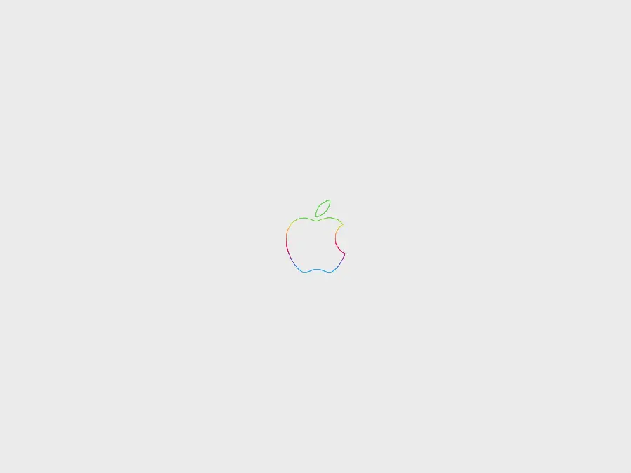 Beautiful and spectacular photo of the Apple brand with a colorful circle 