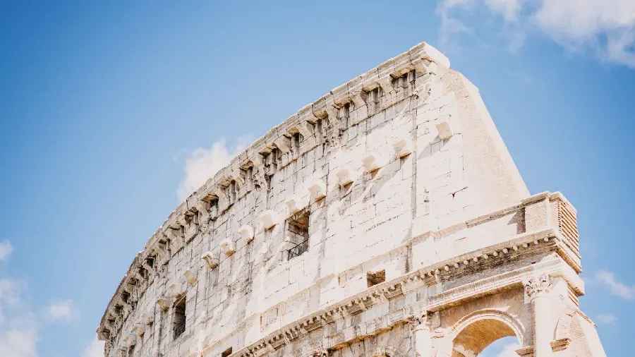 European historical monument poster with very expensive white marble stones