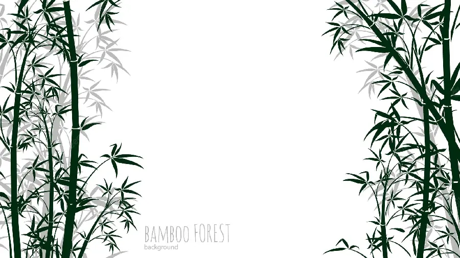 Bamboo tree photo frame suitable for text and computer wallpaper