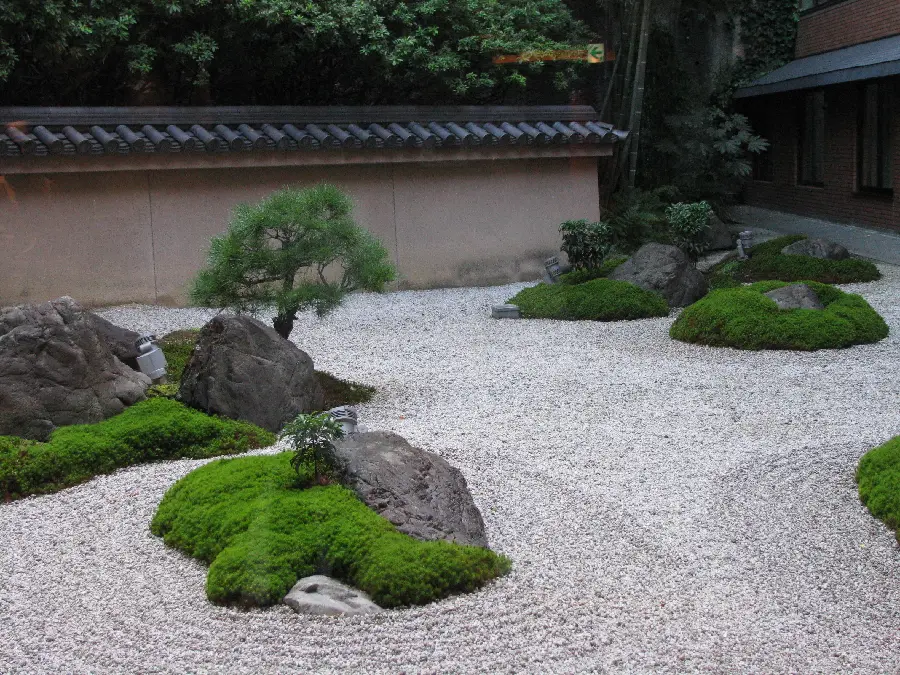Beautiful Full HD File of Zen Garden Stones Covered with Green Moss