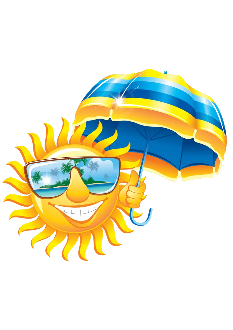 Amazing photo of the bright sun with sunglasses 