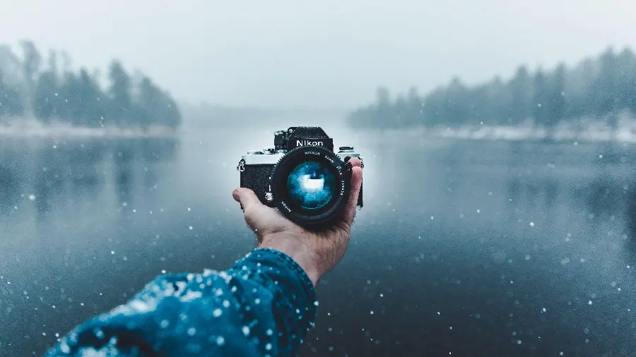 Download a professionally edited photo from a camera with a cool background
