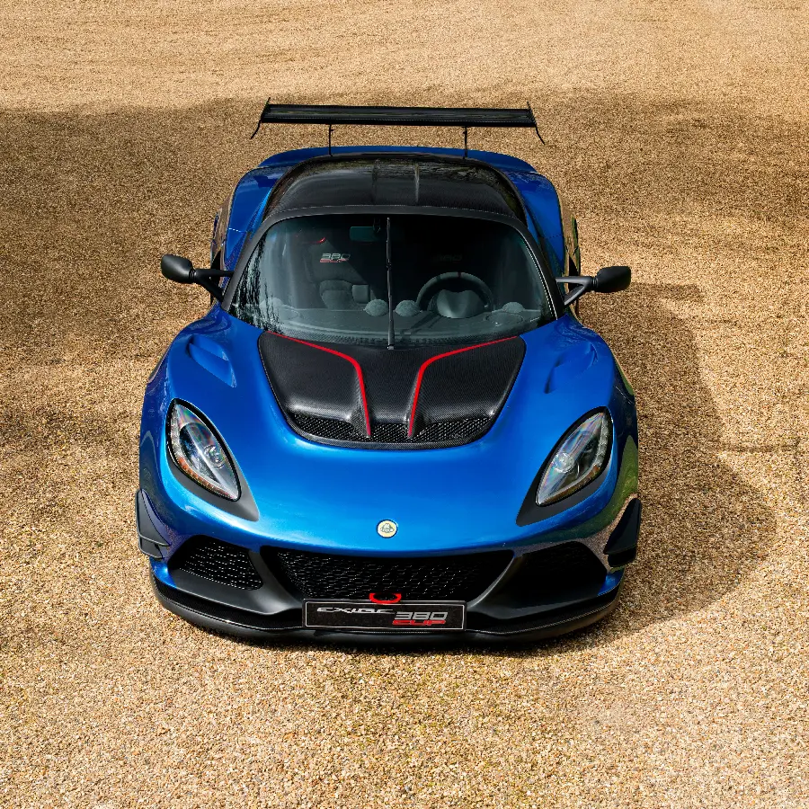 The most luxurious blue car in the world called Lotus Exige 380 Cup