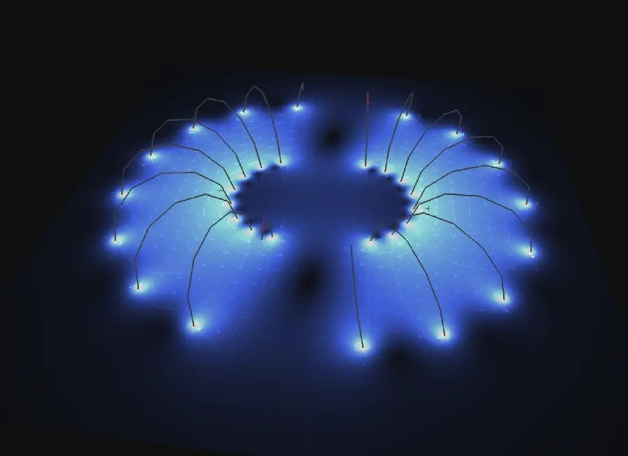 A stock photo of a graphic design of a magnetic field with the clearest quality 