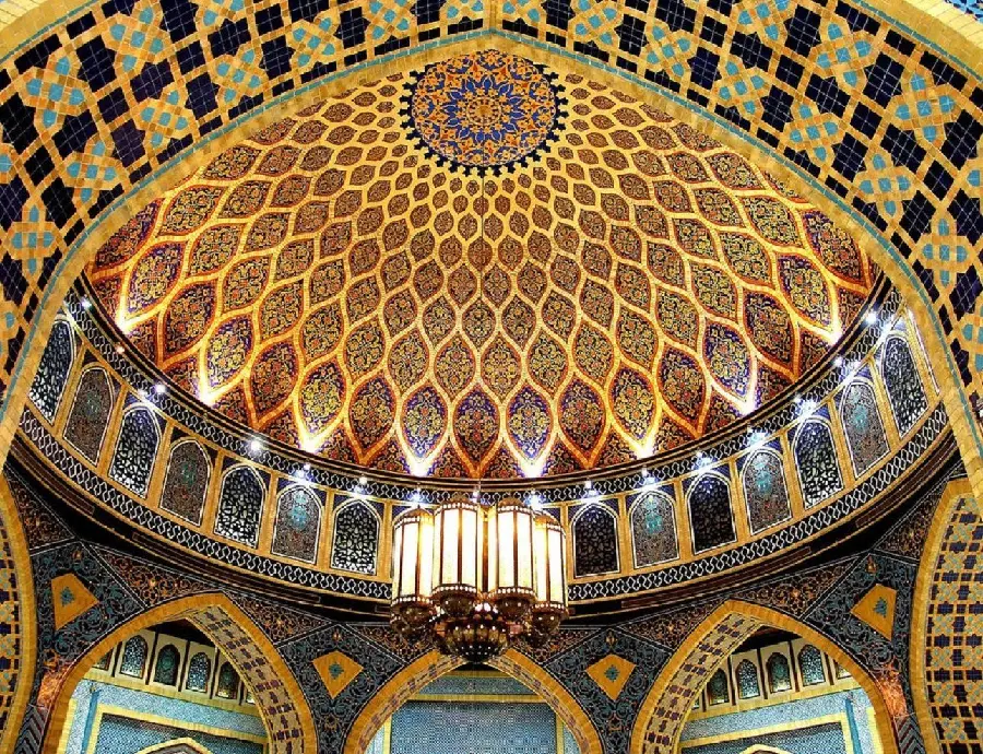 Masterpiece image of Islamic architecture of a mosque for profile