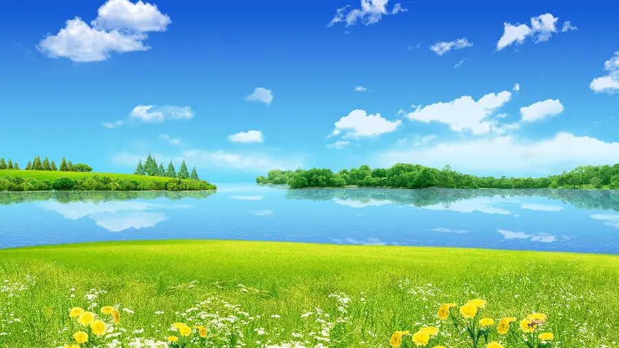 Summer nature image with nice weather for the background of Asus and Lenovo laptops