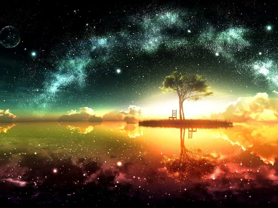 Free stock photo of a dreamy landscape in the style of surrealism suitable for printing paintings 