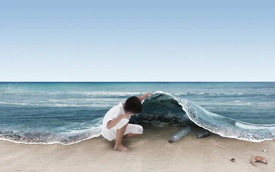 Download a meaningful and important photo with the meaning of the dirt of the seas