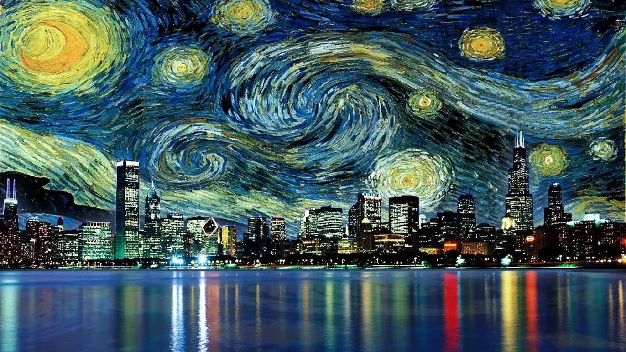 Free download of the painting Starry Night by Vincent Van Gogh