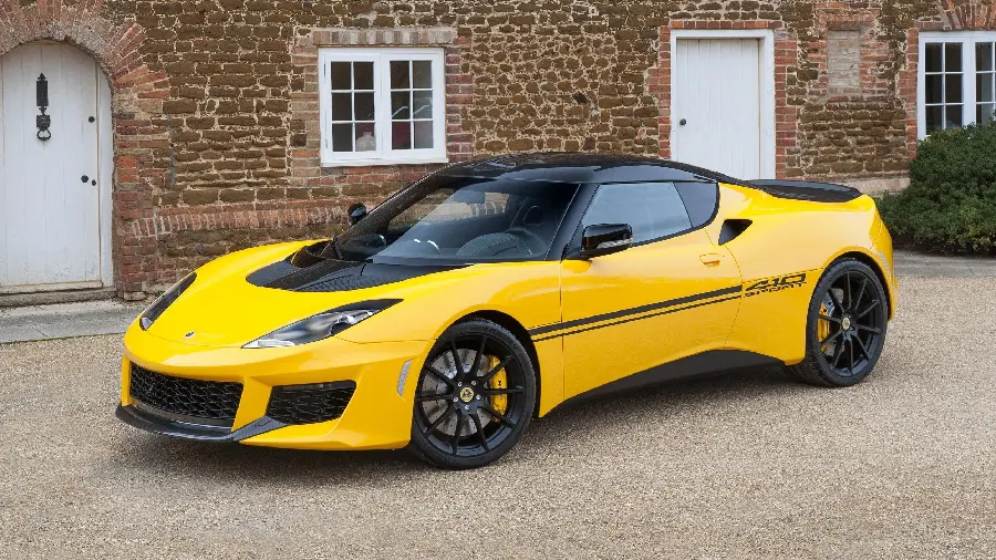 Unique Yellow Lotus Car Photo for Social Media