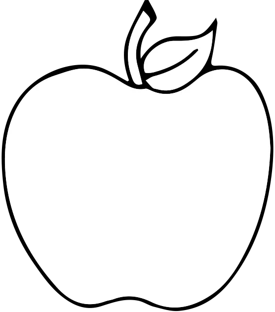 Apple colorless drawing for large printing on wallpaper