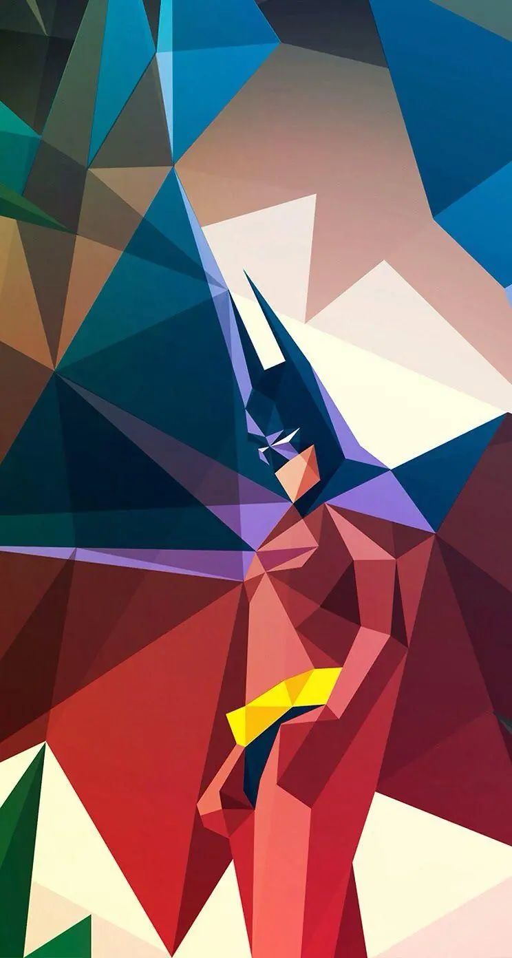 Wallpaper with abstract design and inspired by the character Batman 