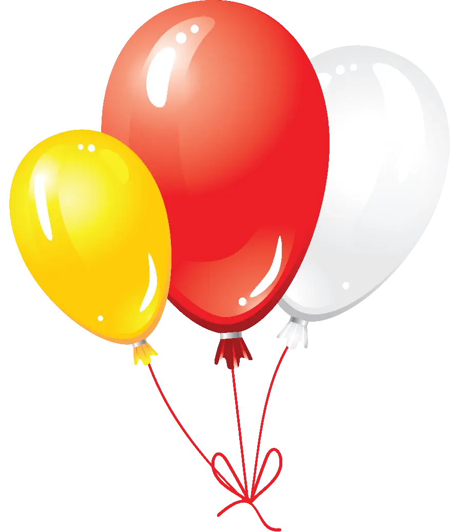 Simple photo of a birthday balloon in PNG format, cropped 